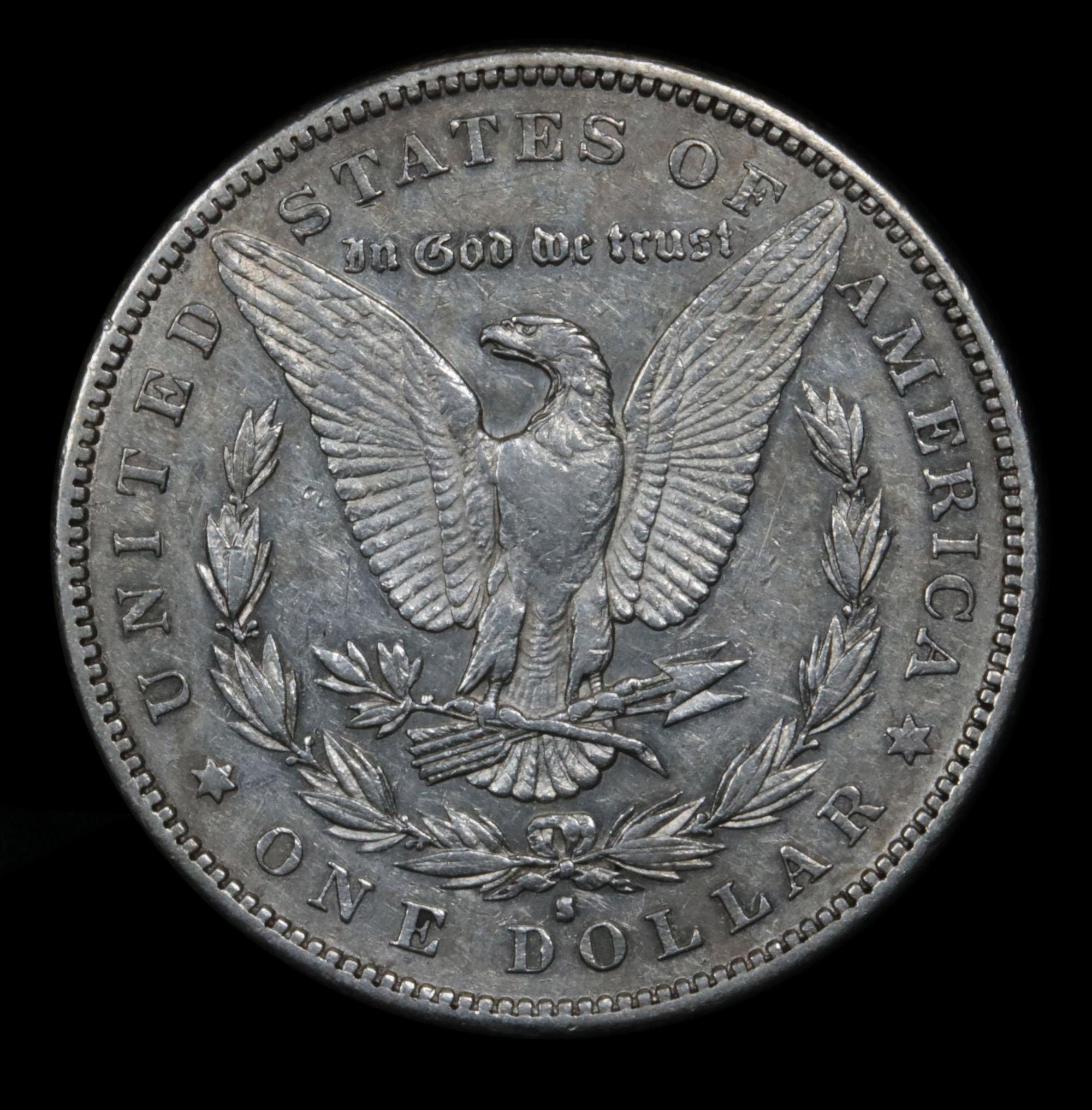 ***Auction Highlight*** Key Date 1884-s Morgan Dollar $1 Graded Choice AU/BU Slider by USCG (fc)