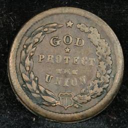 1863 G-d Protect the Union Civil War Token Grades Choice AU/BU Slider