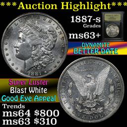 ***Auction Highlight*** 1887-s Morgan Dollar $1 Graded Select+ Unc by USCG (fc)