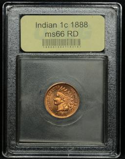***Auction Highlight*** 1888 Indian Cent 1c Graded GEM+ Unc RD by USCG (fc)