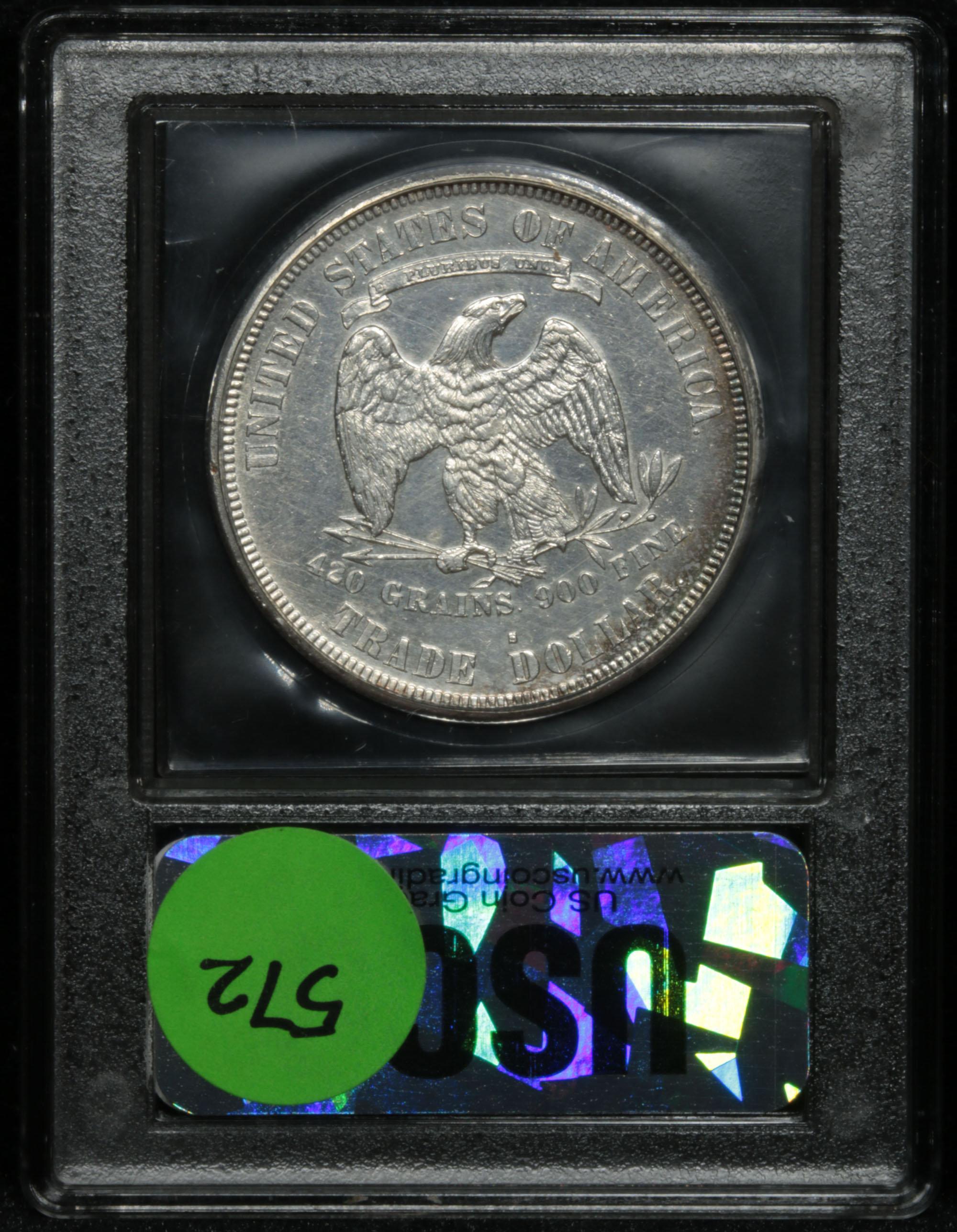 ***Auction Highlight*** 1877-s Trade Dollar $1 Graded Select Unc by USCG (fc)
