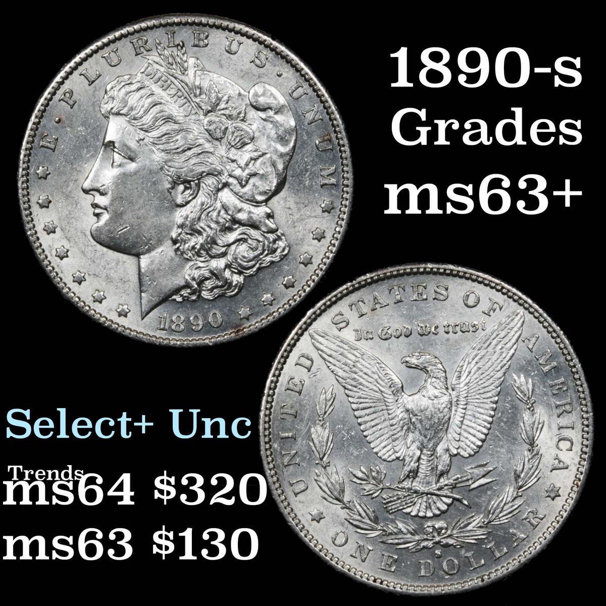 1890-s Morgan Dollar $1 Grades Select+ Unc (fc)
