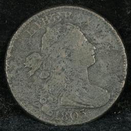 1803 Draped Bust Large Cent 1c Grades f, fine (fc)