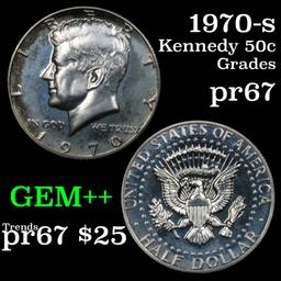 1970-s Proof Kennedy Half Dollar 50c Grades GEM++ Proof
