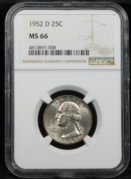 NGC 1952-d Washington Quarter 25c Graded ms66 By NGC