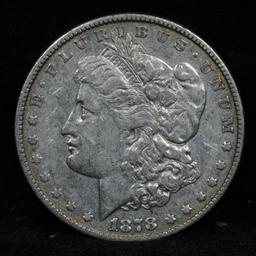 1878-p 7tf Morgan Dollar $1 Grades xf+