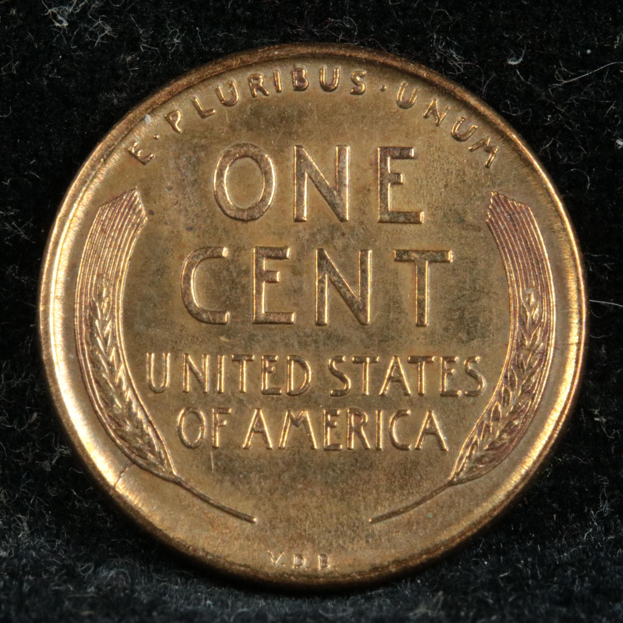1909 VDB Lincoln Cent 1c Grades Unc Details