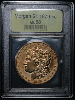 ***Auction Highlight*** 1879-cc Morgan Dollar $1 Graded Choice AU/BU Slider by USCG (fc)