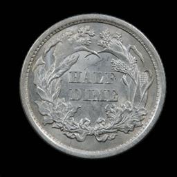 ***Auction Highlight*** 1871-p Seated Liberty Half Dime 1/2 10c Grades Choice+ Unc (fc)