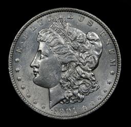 ***Auction Highlight*** 1901-p Morgan Dollar $1 Graded Select Unc by USCG (fc)