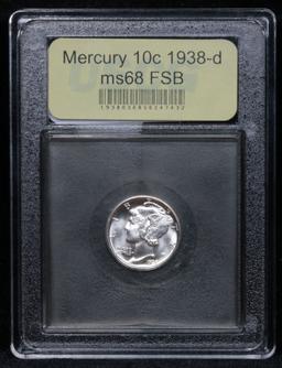 ***Auction Highlight*** 1938-d Mercury Dime 10c Graded GEM++ FSB By USCG (fc)