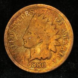 1880 Indian Cent 1c Grades vg details