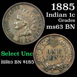 1885 Indian Cent 1c Grades Select Unc BN