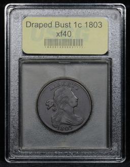 ***Auction Highlight*** 1803 Draped Bust Large Cent 1c Graded xf By USCG (fc)