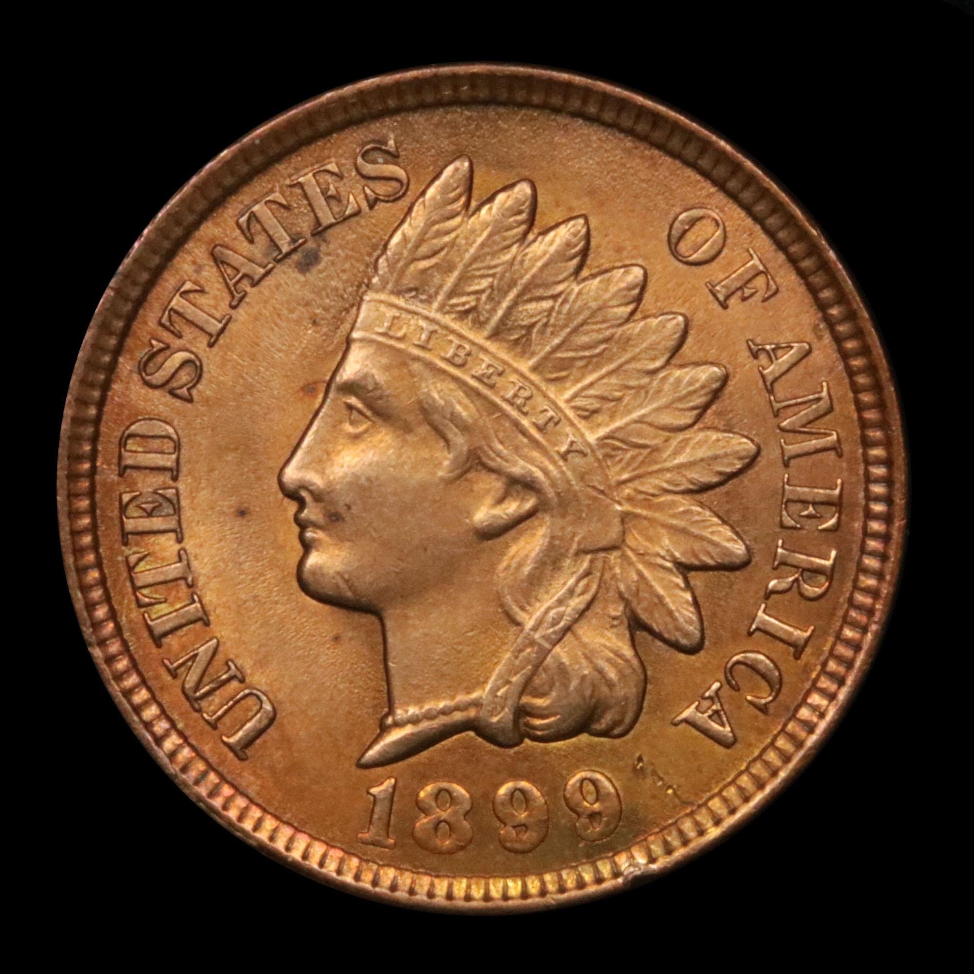 ***Auction Highlight*** 1899 Indian Cent 1c Graded GEM+ Unc RD By USCG (fc)