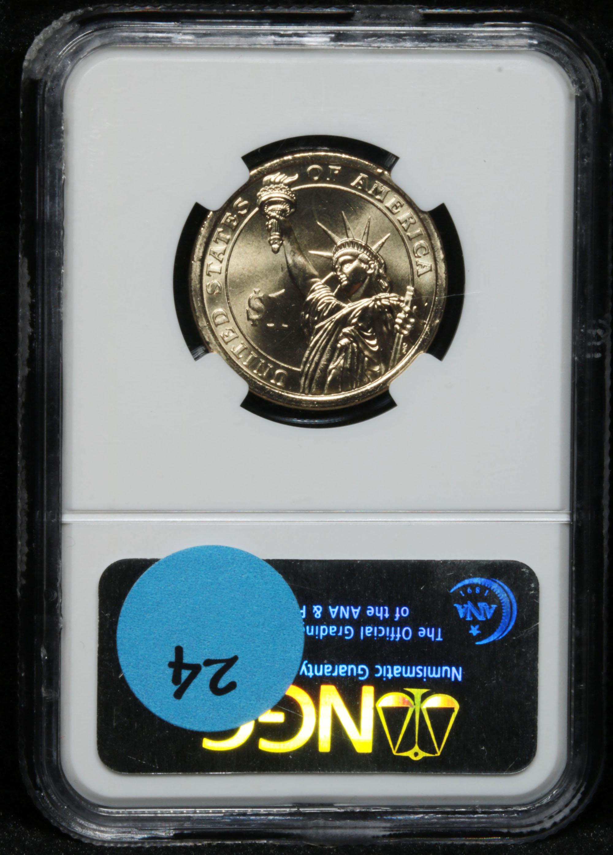 NGC 2008-d John Quincy Adams Presidential $1 Graded ms60 By NGC