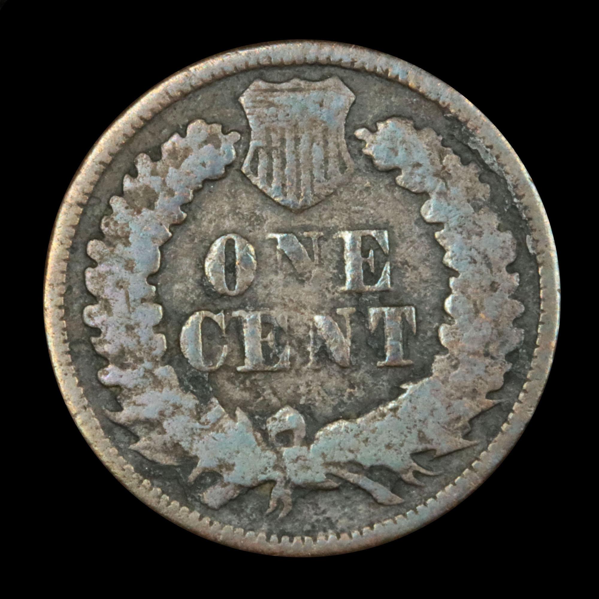 ***Auction Highlight*** 1877 Indian Cent 1c Graded f, fine By USCG (fc)