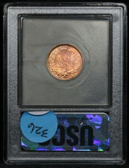 ***Auction Highlight*** 1880 Indian Cent 1c Graded GEM+ Unc RD By USCG (fc)