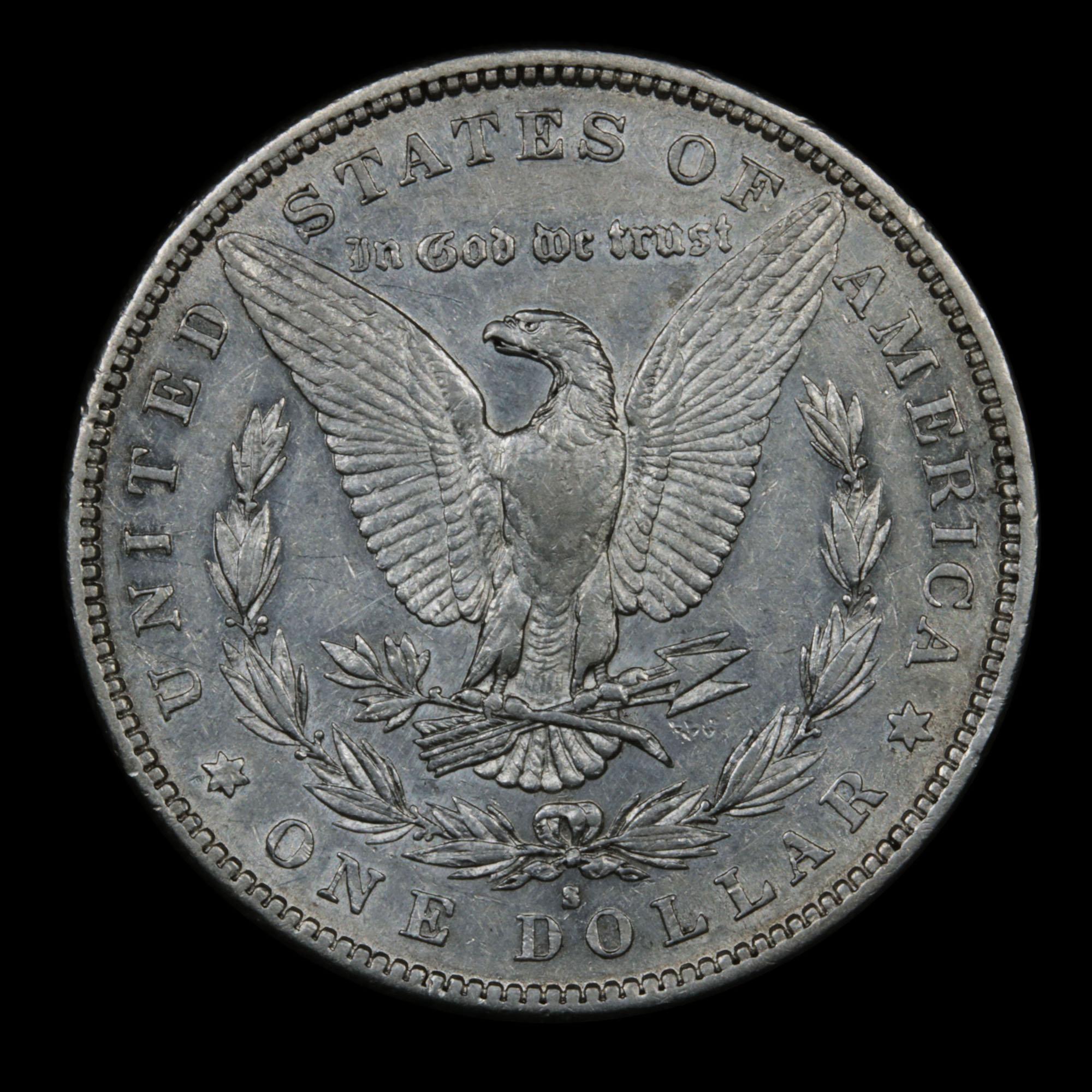 ***Auction Highlight*** 1884-s Morgan Dollar $1 Graded Choice AU/BU Slider By USCG (fc)