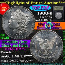 ***Auction Highlight*** 1900-s Morgan Dollar $1 Graded GEM+ DMPL By USCG (fc)