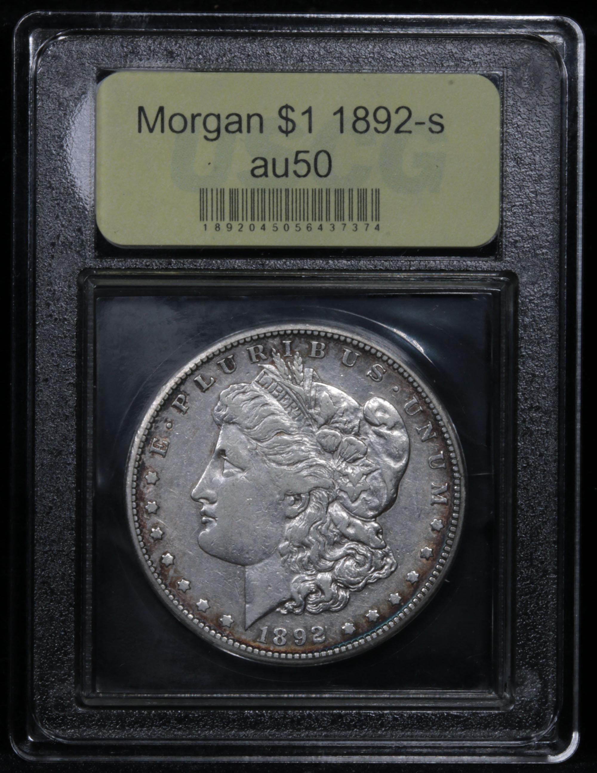 ***Auction Highlight*** 1892-s Morgan Dollar $1 Graded AU, Almost Unc By USCG (fc)