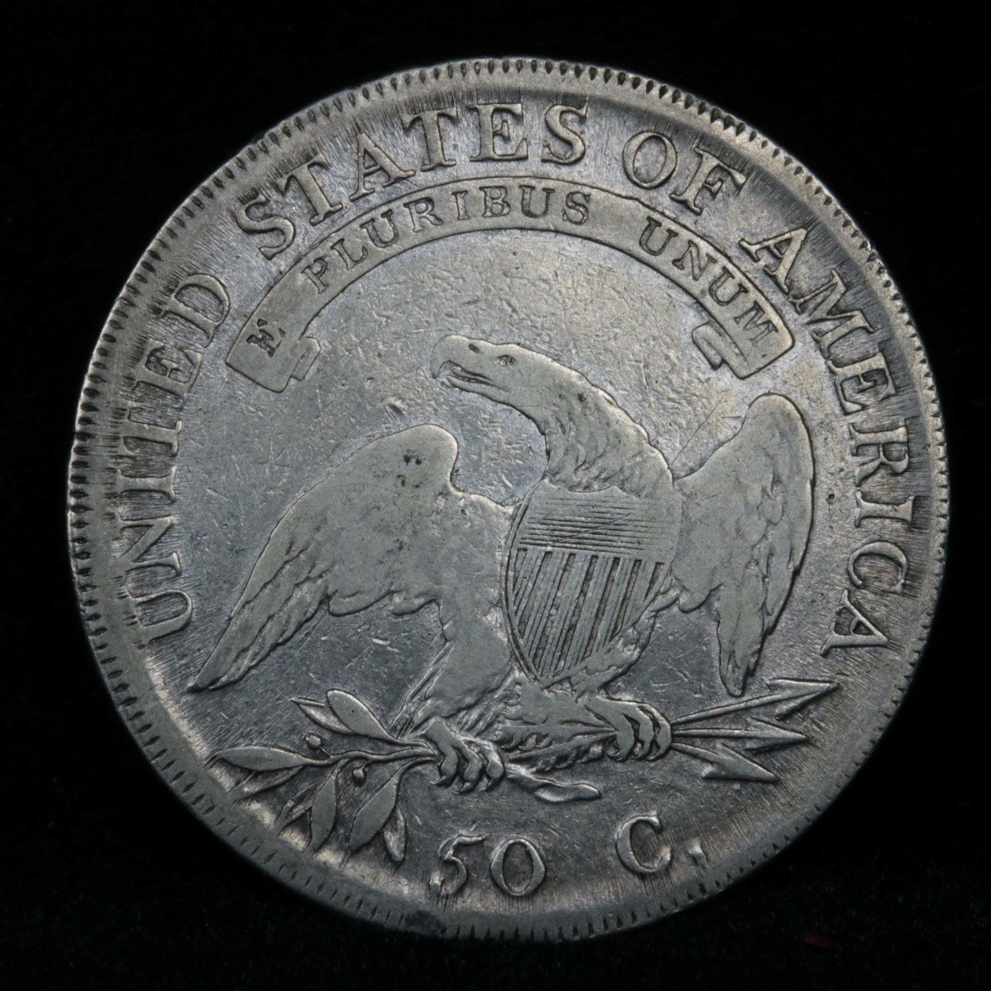 ***Auction Highlight*** 1807 Large Stars Capped Bust Half Dollar 50c Graded vf, very fine USCG (fc)