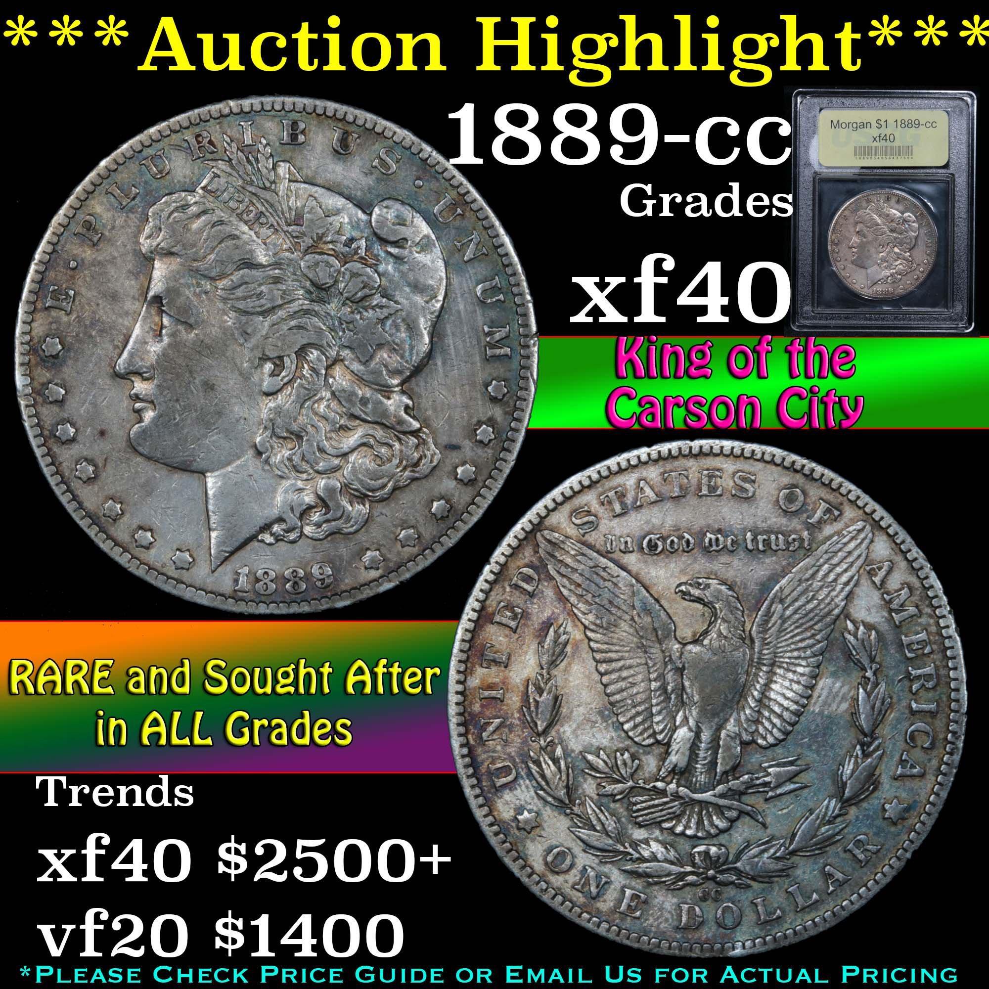 ***Auction Highlight*** 1889-cc Morgan Dollar $1 Graded xf By USCG (fc)