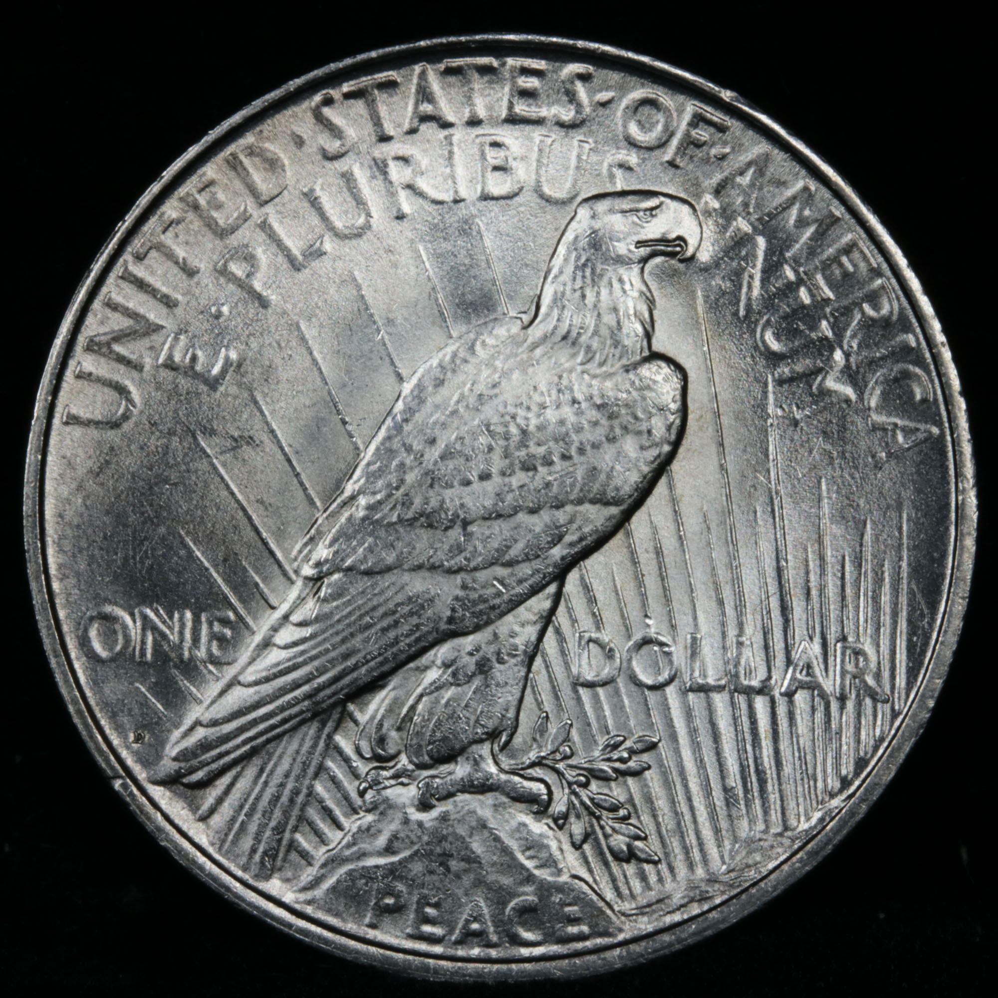 1922-d Peace Dollar $1 Grades Choice Unc