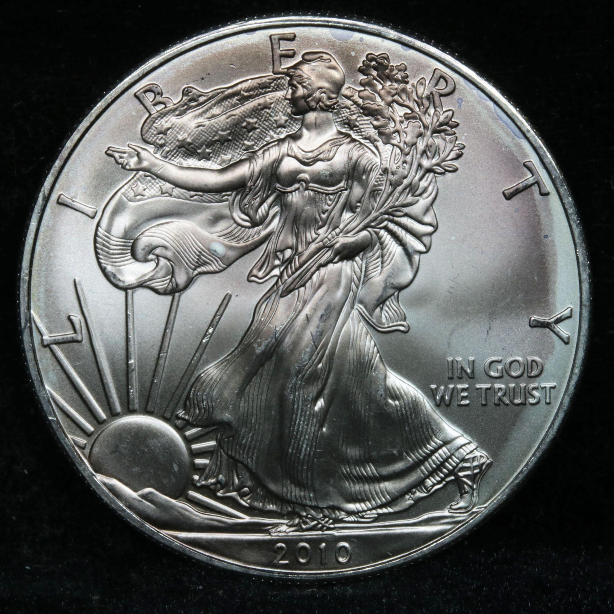 2010 Silver Eagle Dollar $1 Grades GEM+++ Unc