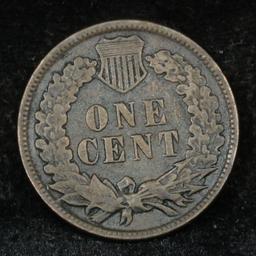 1880 Indian Cent 1c Grades AU, Almost Unc