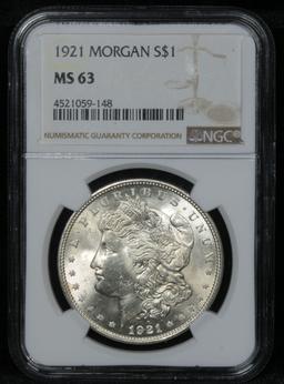 NGC 1921-p Morgan Dollar $1 Graded ms63 by NGC