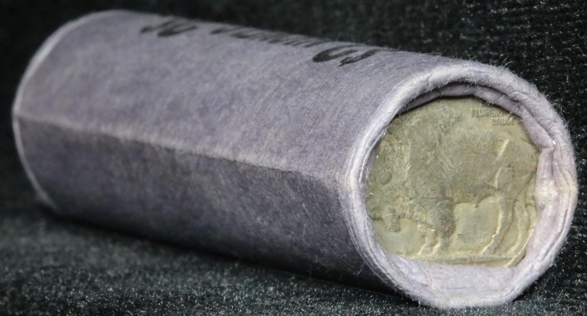 Full roll of Buffalo Nickels, 1929 one end & a 's' Mint rev other end Buffalo Nickel 5c (fc)