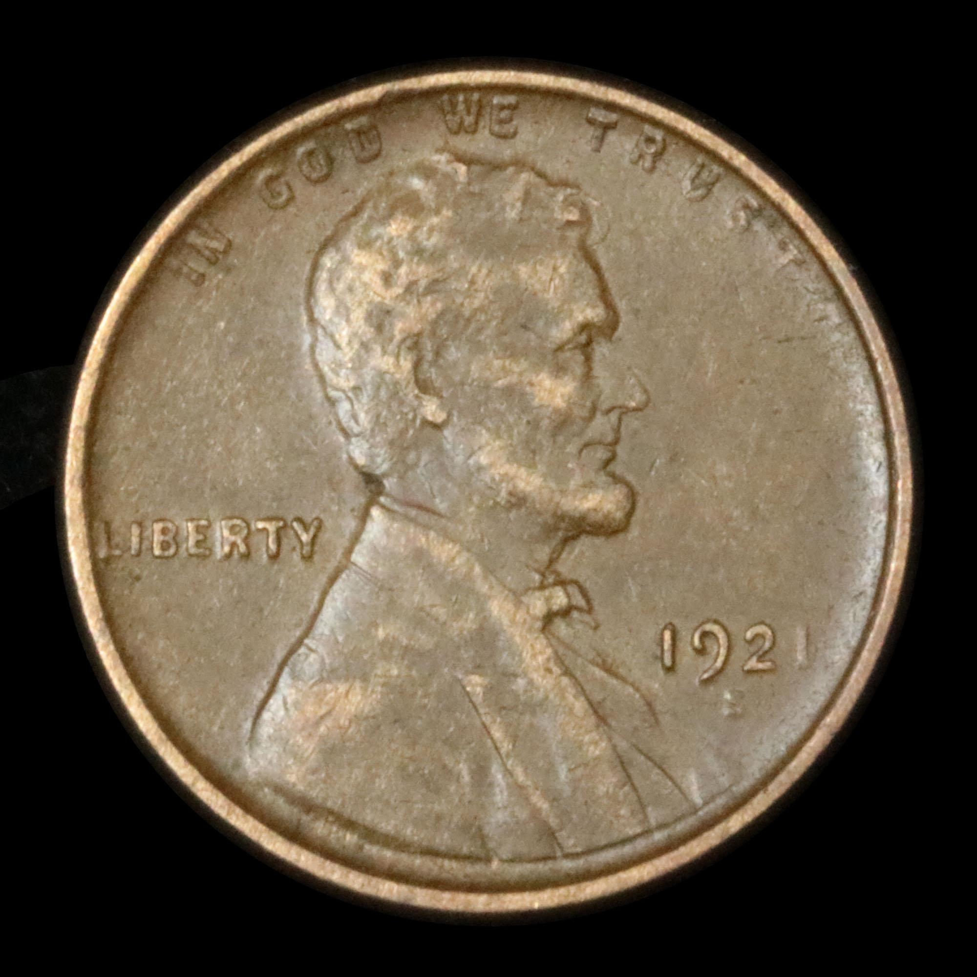 1921-s Lincoln Cent 1c Grades xf+