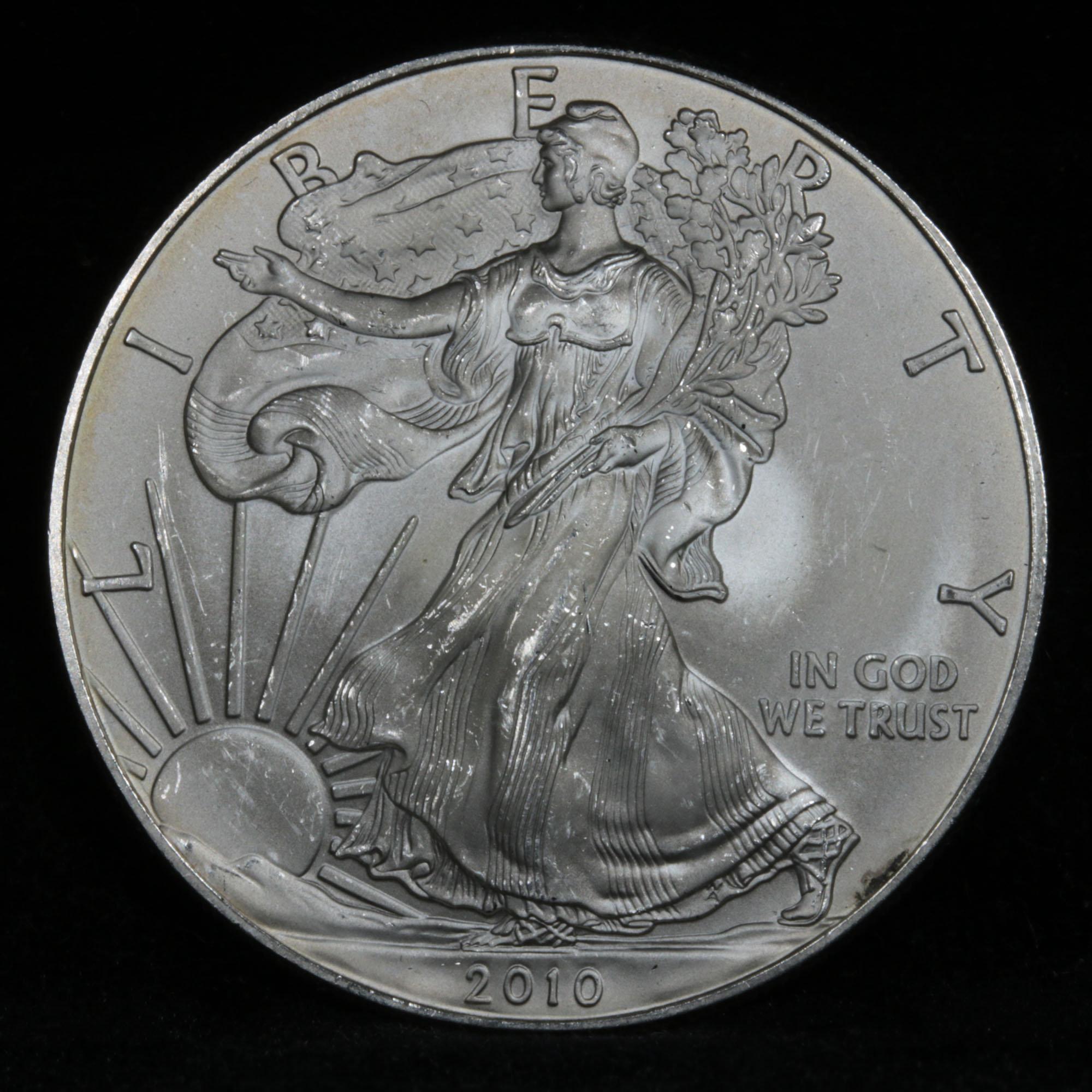 2010 Silver Eagle Dollar $1 Grades GEM Unc