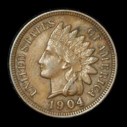 1904 Indian Cent 1c Grades Choice AU/BU Slider