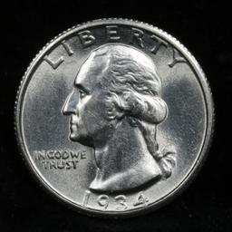 1934-p Washington Quarter 25c Grades GEM Unc