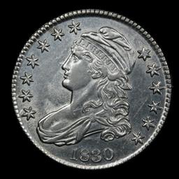 ***Auction Highlight*** 1830 Capped Bust Half Dollar 50c Graded Select Unc By USCG (fc)