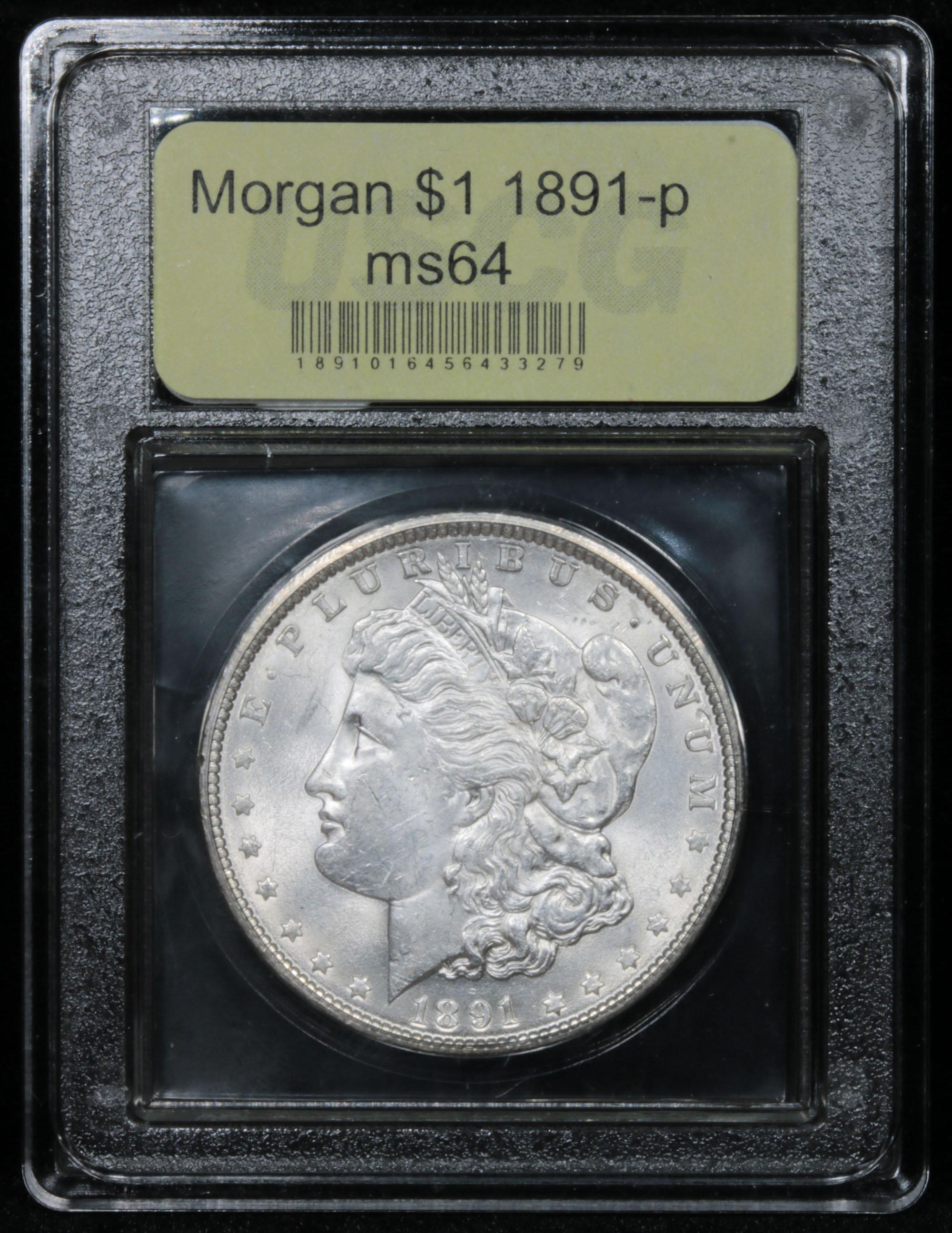 ***Auction Highlight*** 1891-p Morgan Dollar $1 Graded Choice Unc By USCG (fc)