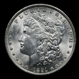 ***Auction Highlight*** 1891-p Morgan Dollar $1 Graded Choice Unc By USCG (fc)