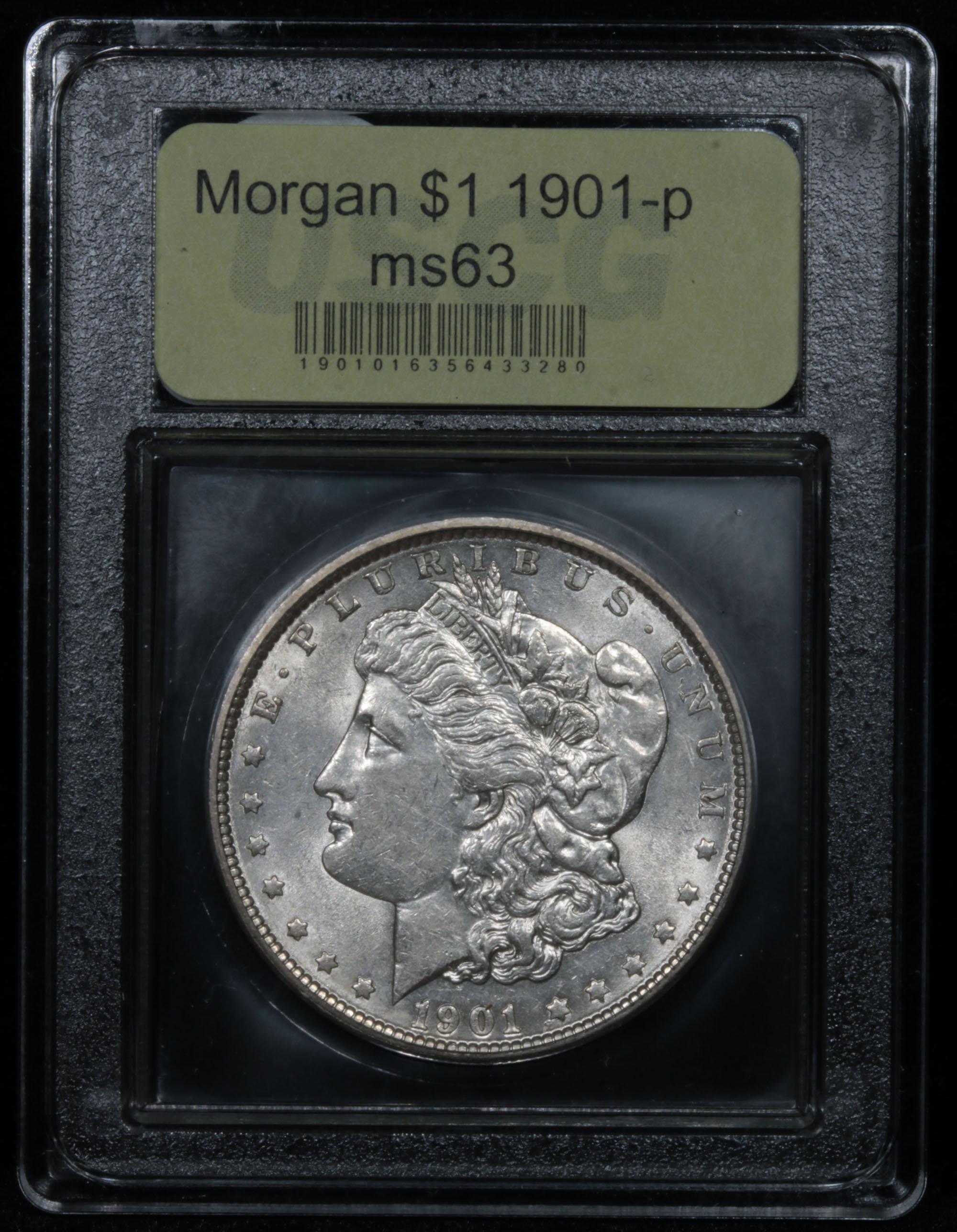 ***Auction Highlight*** 1901-p Morgan Dollar $1 Graded Select Unc By USCG (fc)