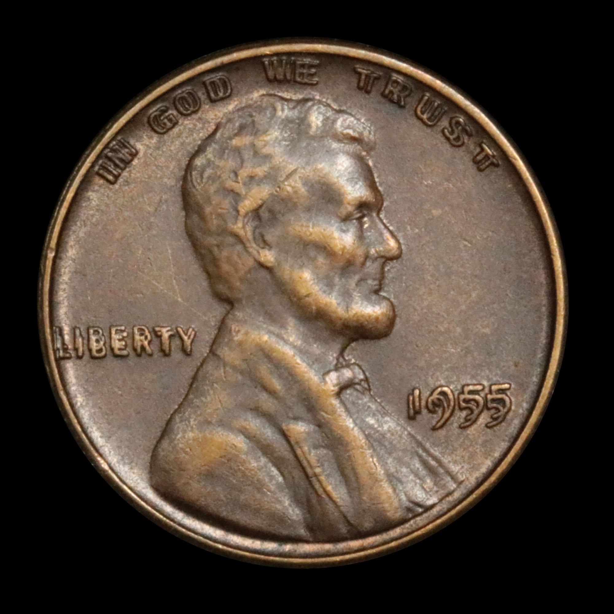 ***Auction Highlight*** 1955/1955 DDO Lincoln Cent 1c Graded xf By USCG (fc)
