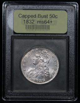 ***Auction Highlight*** 1832 Capped Bust Half Dollar 50c Graded Choice+ Unc By USCG (fc)