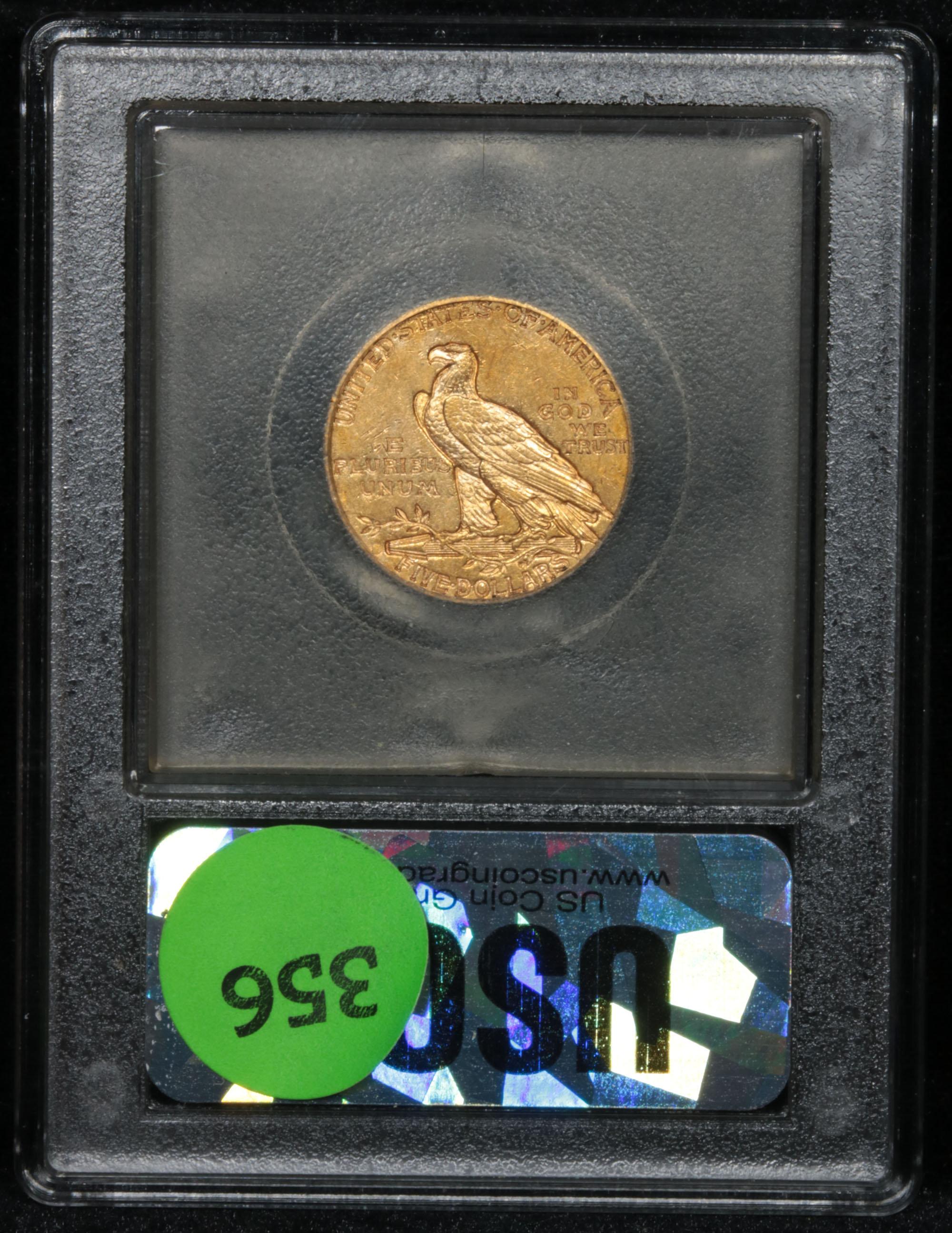 ***Auction Highlight*** 1912-s Gold Indian Half Eagle $5 Graded Select Unc By USCG (fc)