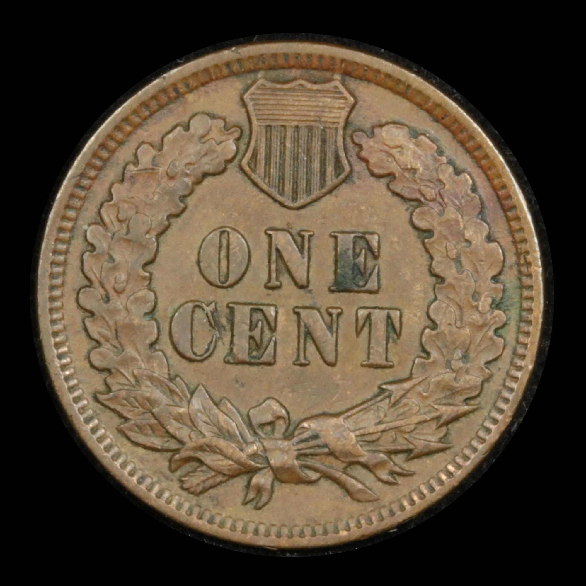 1907 Indian Cent 1c Grades Choice AU