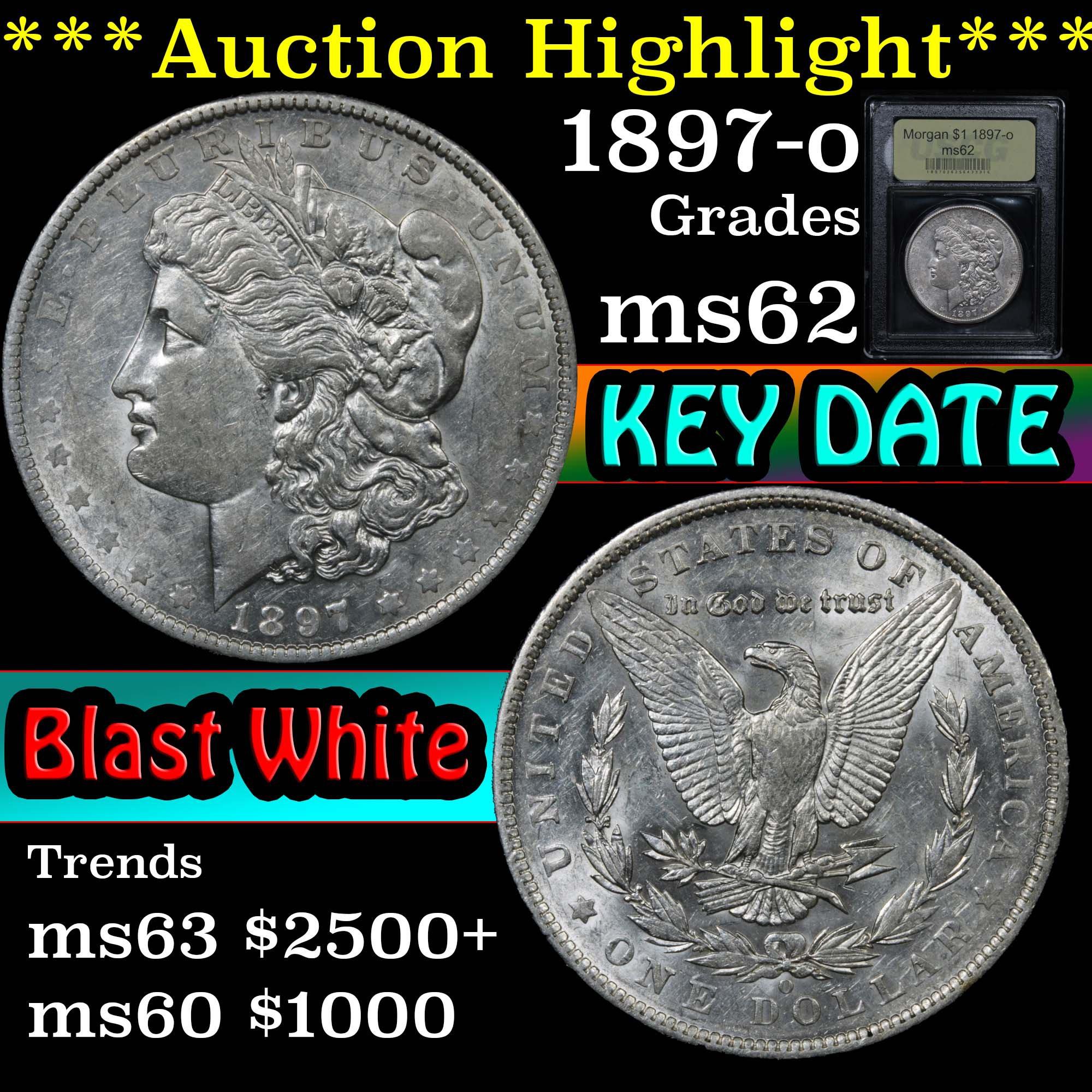 ***Auction Highlight*** 1897-o Morgan Dollar $1 Graded Select Unc By USCG (fc)