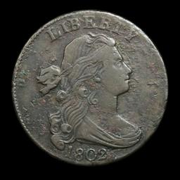 ***Auction Highlight*** 1802 Draped Bust Large Cent 1c Graded xf+ By USCG (fc)