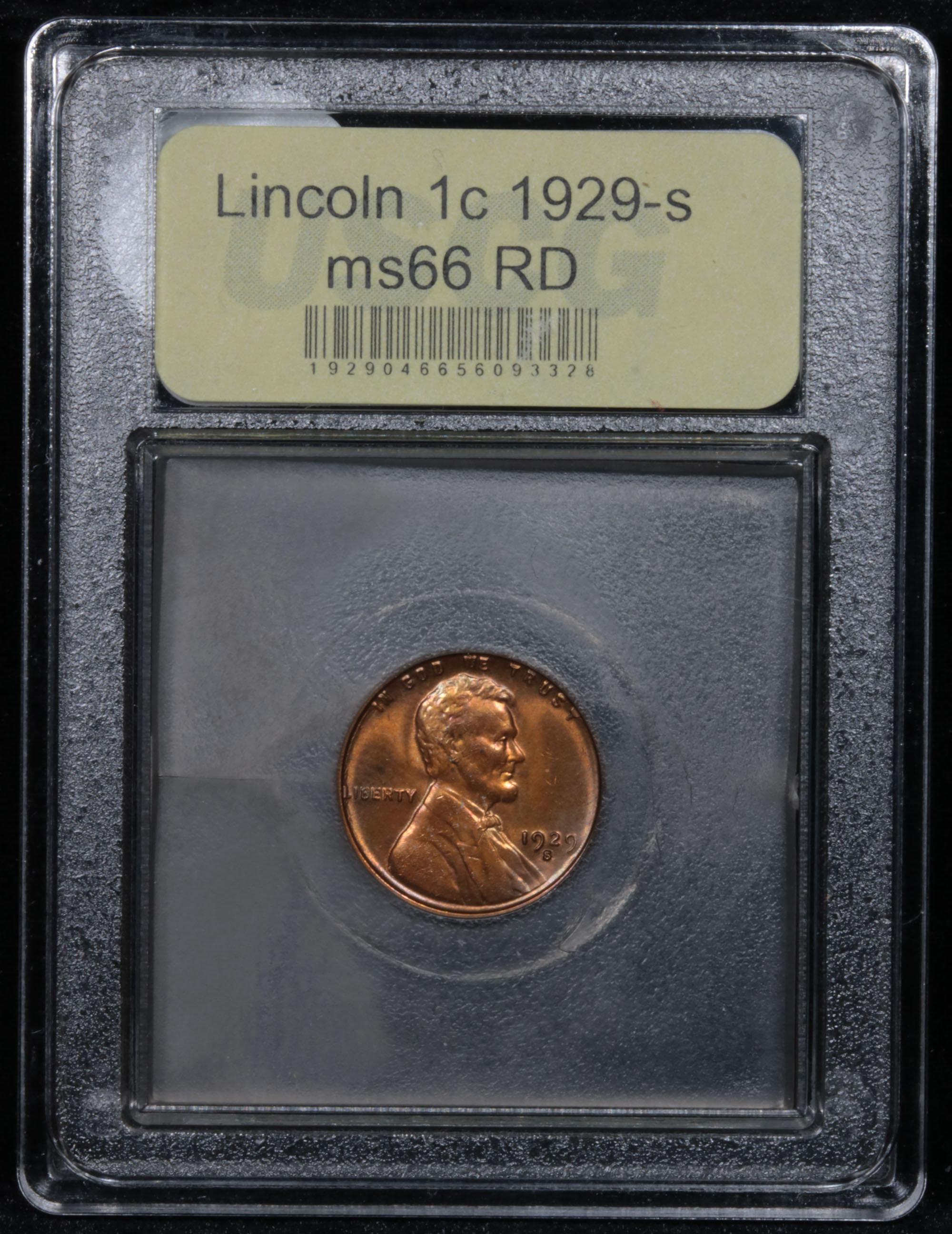 ***Auction Highlight*** 1929-s Lincoln Cent 1c Graded GEM+ Unc RD By USCG (fc)