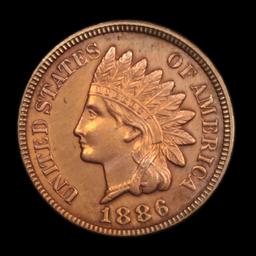 ***Auction Highlight*** 1886 Ty2 Indian Cent 1c Graded Choice Unc RD By USCG (fc)