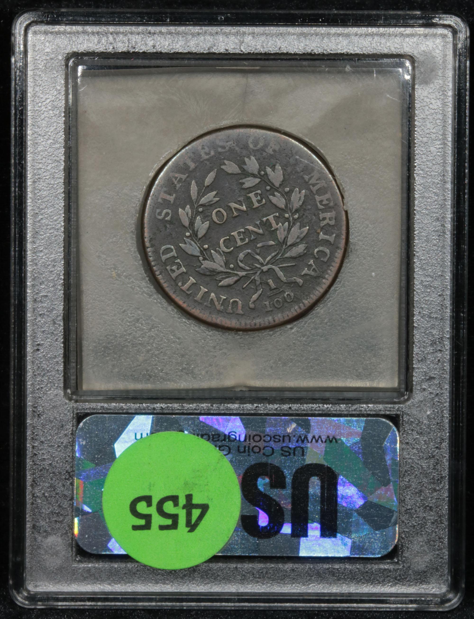 ***Auction Highlight*** 1798 Draped Bust Large Cent 1c Graded xf By USCG (fc)