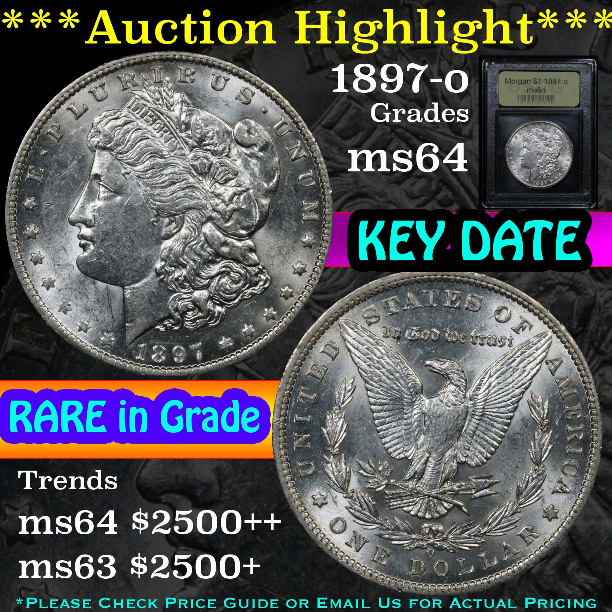 ***Auction Highlight*** 1897-o Morgan Dollar $1 Graded Choice Unc By USCG (fc)